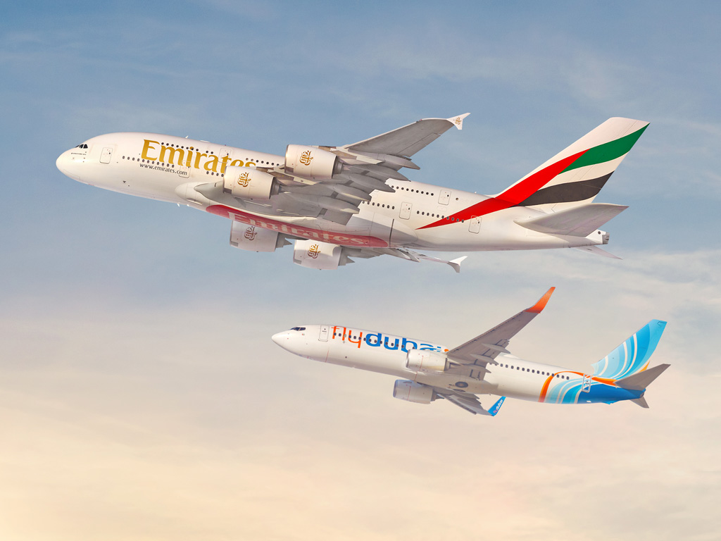 Emirates e flydubai comemoram cinco anos de parceria