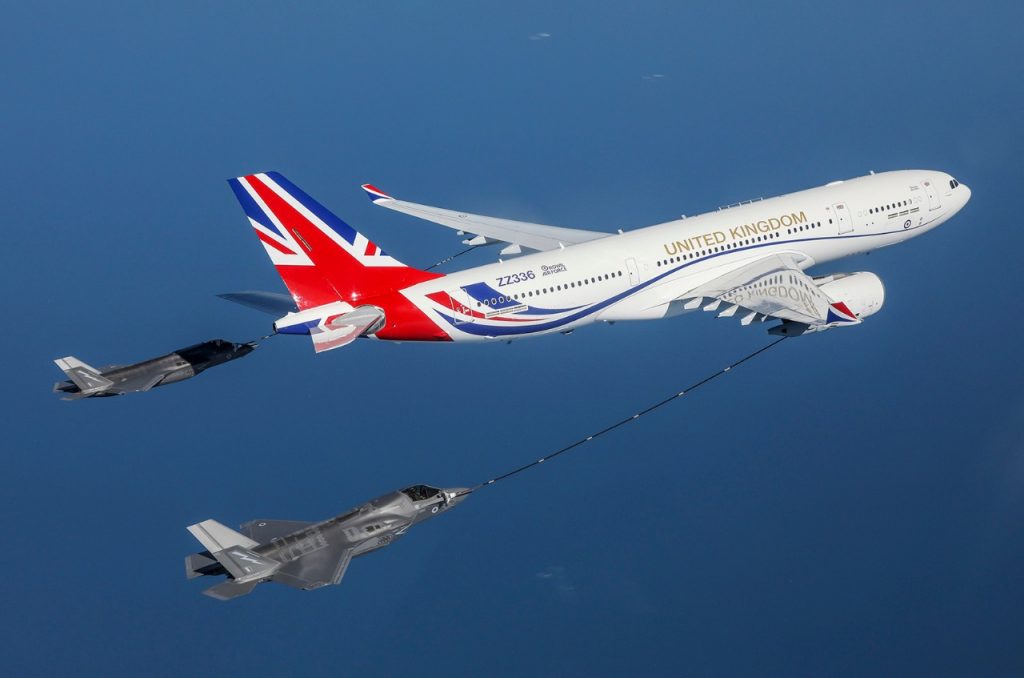 Voyager da RAF realiza voo com 100% de SAF