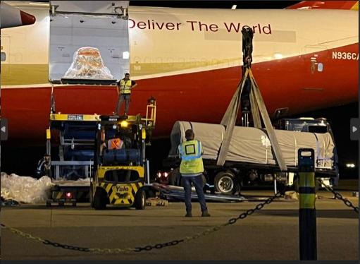 Boeing 747-400F transporta foguete sul-coreano até São Luís