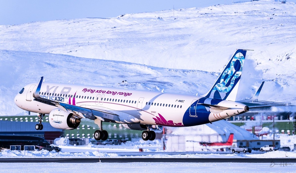 A321XLR realiza testes "congelantes" em Iqaluit, no Canadá
