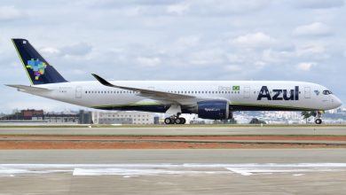 Primeiro A350 da Azul deixa o Brasil