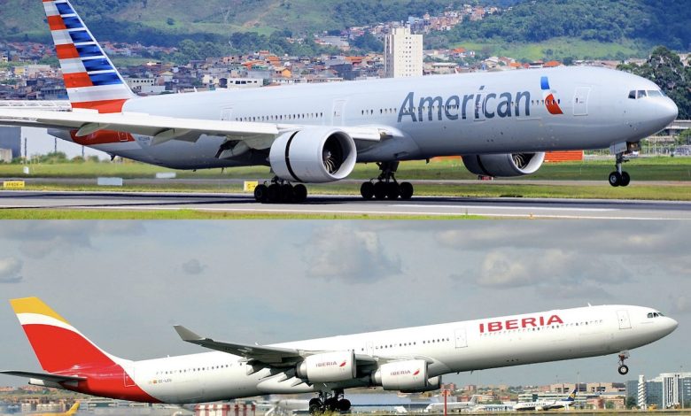 Compare as principais diferenças entre o A340-600 e o B777-300