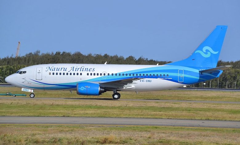Longa jornada: 737 da Nauru Airlines voa até o Reino Unido