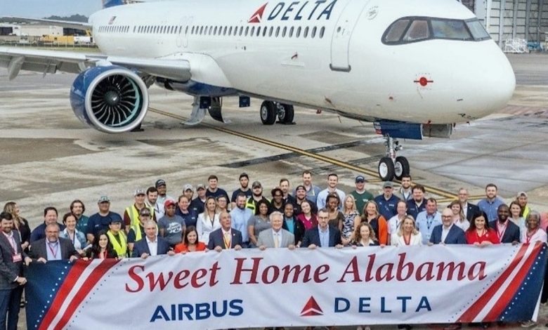 Delta Air Lines recebe 100º A321 fabricado nos EUA
