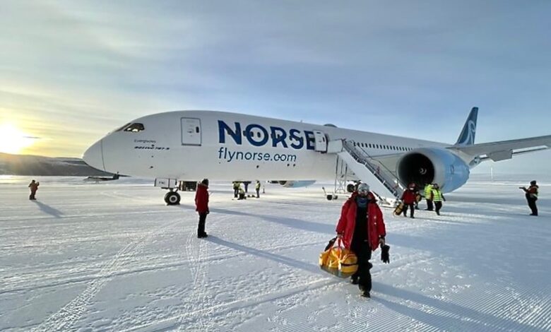787 pousa pela primeira vez na Antártida