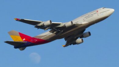 Asiana aposentará seu único 747 de passageiros muito em breve